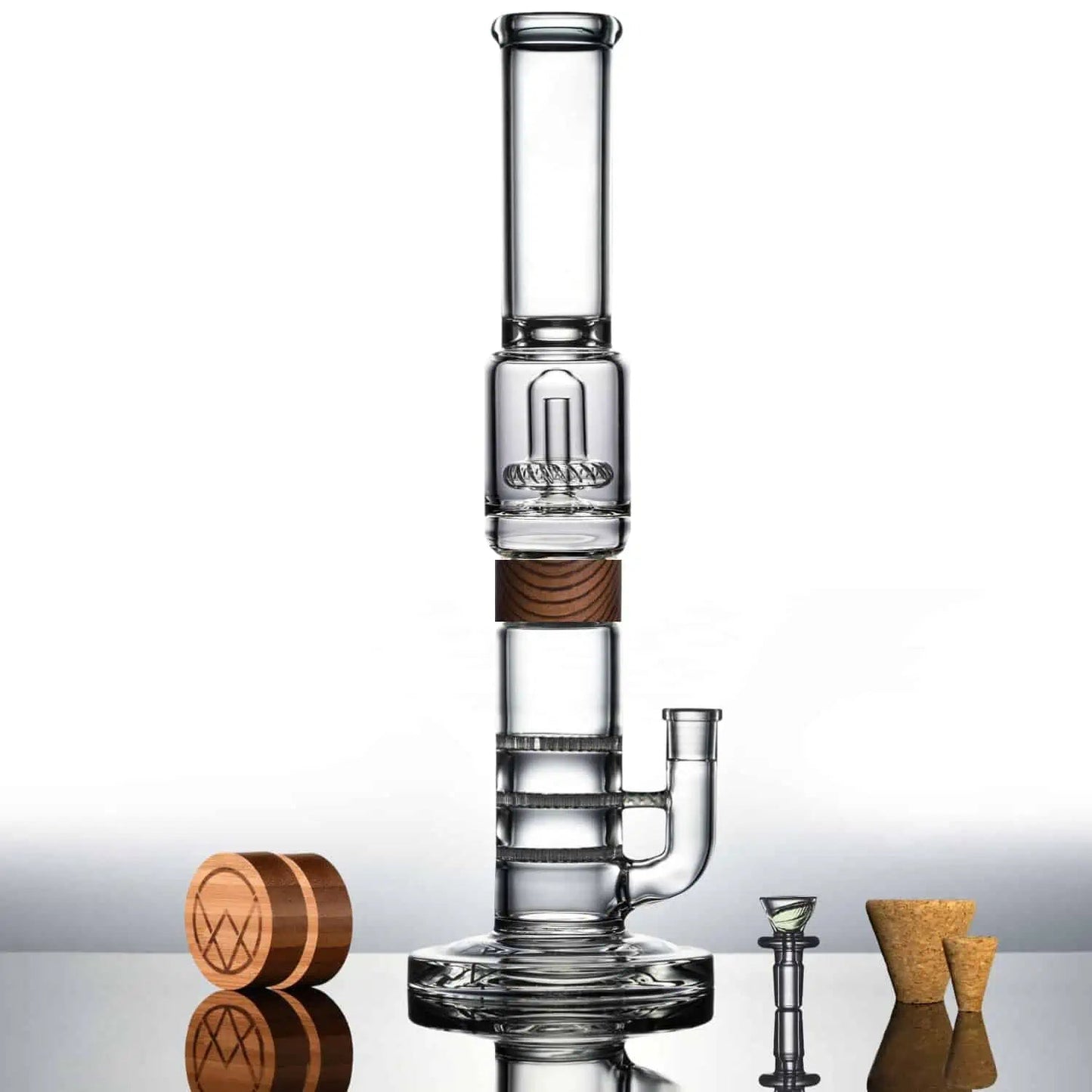 Vitae Glass Tri-UFO Bong 16"