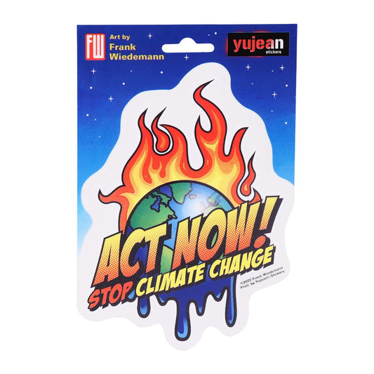 Frank Weidemann Act Now! Stop Climate Change Die-Cut Sticker by Yujean