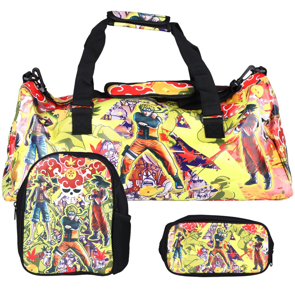 Dabtized Anime Travel Duffel Bag & Backpack | 3pc Set