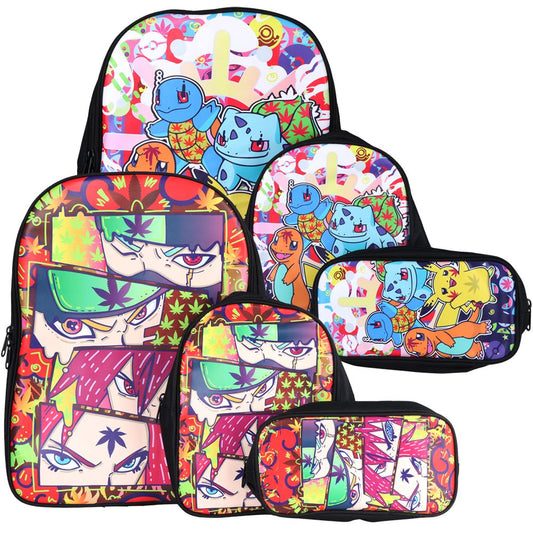 Dabtized Smoker Anime Backpack & Zipper Pouch | 3pc Set